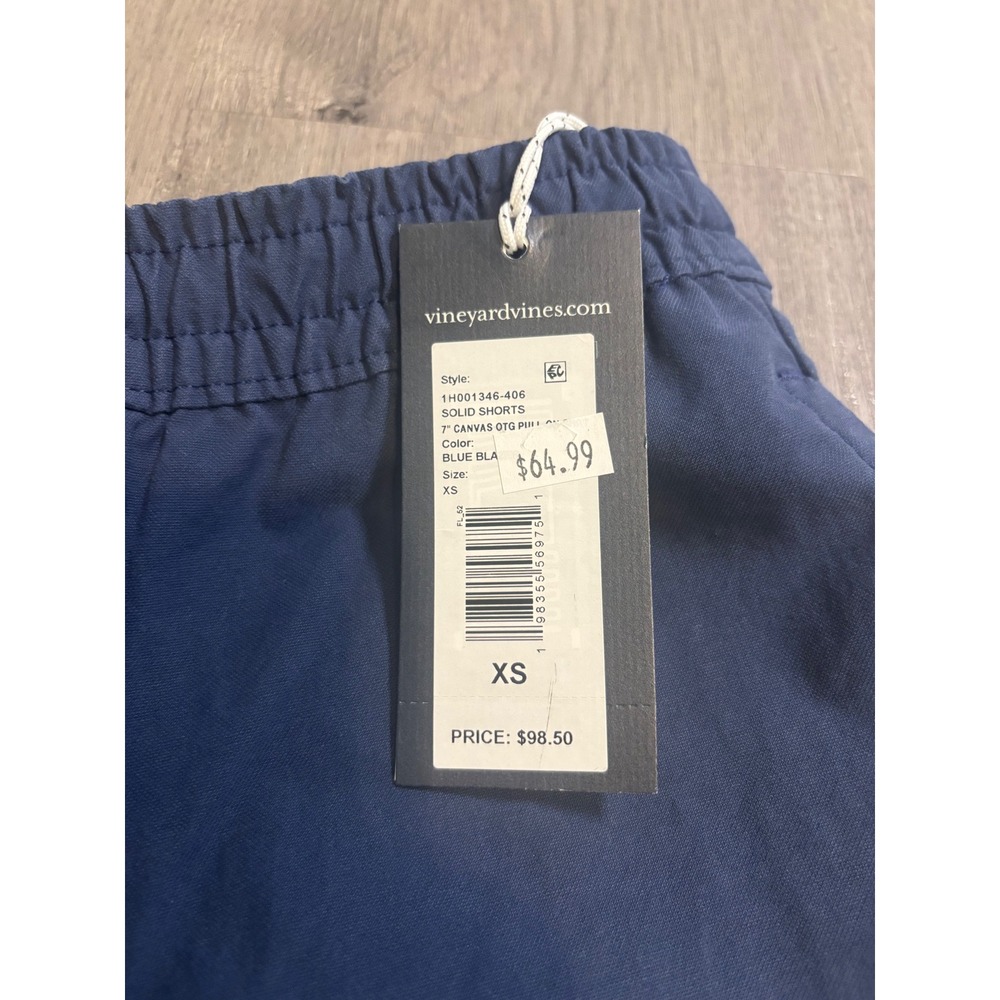 Vineyard Vines OTG Canvas Pull-On Shorts Mens XS Blue Blaze 7" Inseam NWT - Picture 4 of 6